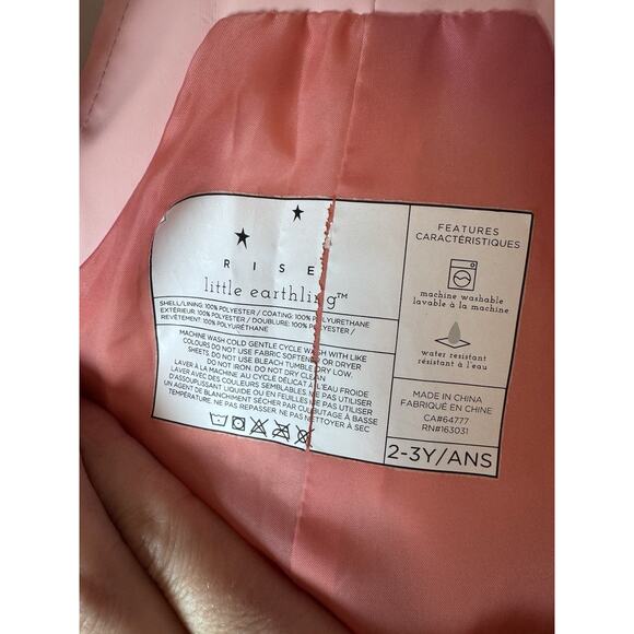 Rise Little Earthling Light Pink Snow/rain Bibs Pants Sz 2-3 - Picture 7 of 11